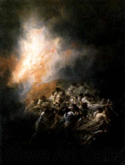 Francisco de goya y Lucientes Fire at Night Spain oil painting art